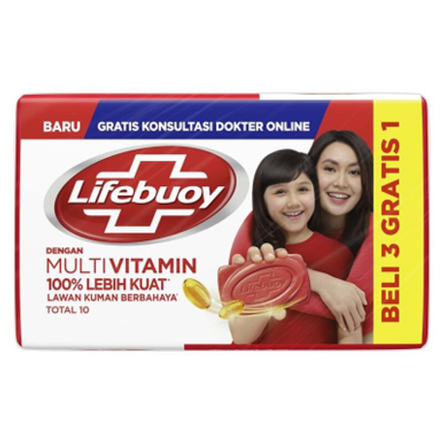Lifebuoy Total 10 Antibacterial Soap Bars x 4