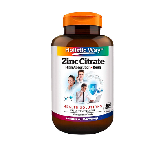 Holistic Way Zinc Citrate 15mg 100s