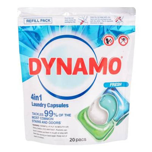 Dynamo 4in1 Laundry Capsules Refill 20s Fresh