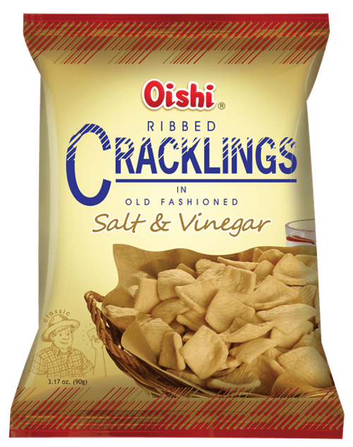 Oishi Ribbed Cracklings Salt & Vinegar