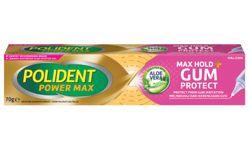 Polident Denture Fixative Power Max Hold + Gum Protect