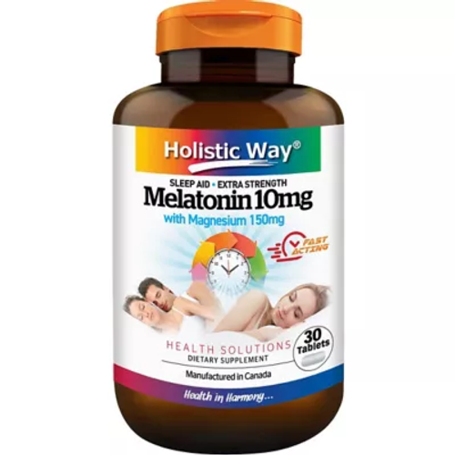 Holistic Way Sleep Aid Melatonin 10mg + Magnesium 150mg 30s