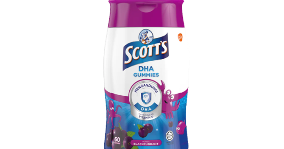 Scott's DHA Gummies 60s Blackcurrent