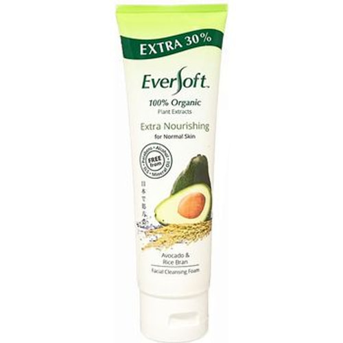 Eversoft Avocado & Rice Bran Facial Cleansing Foam 130g