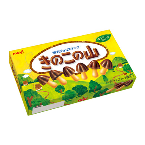 Meiji Mushroom Shape Chocolate Biscuit 66g Box