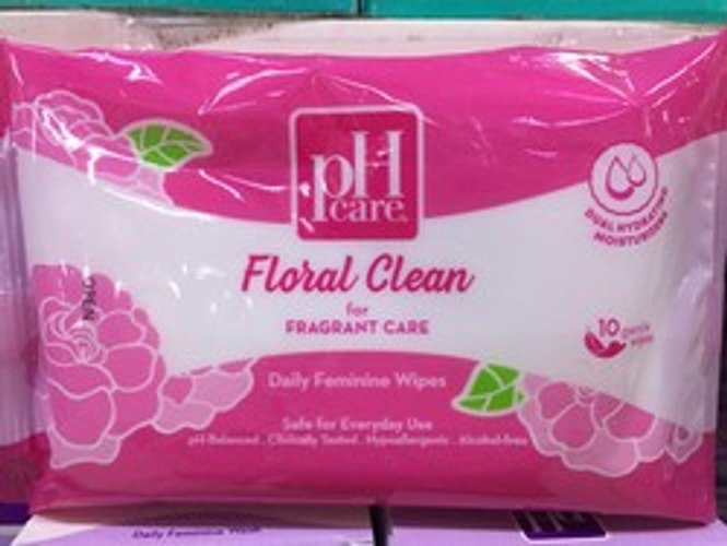 pH Care Feminine Wipes 10s Floral Clean