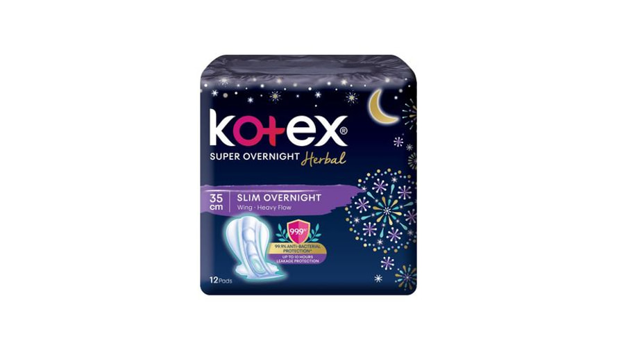 Kotex Super Slim Overnight Wing Heavy Flow 35cm 12s
